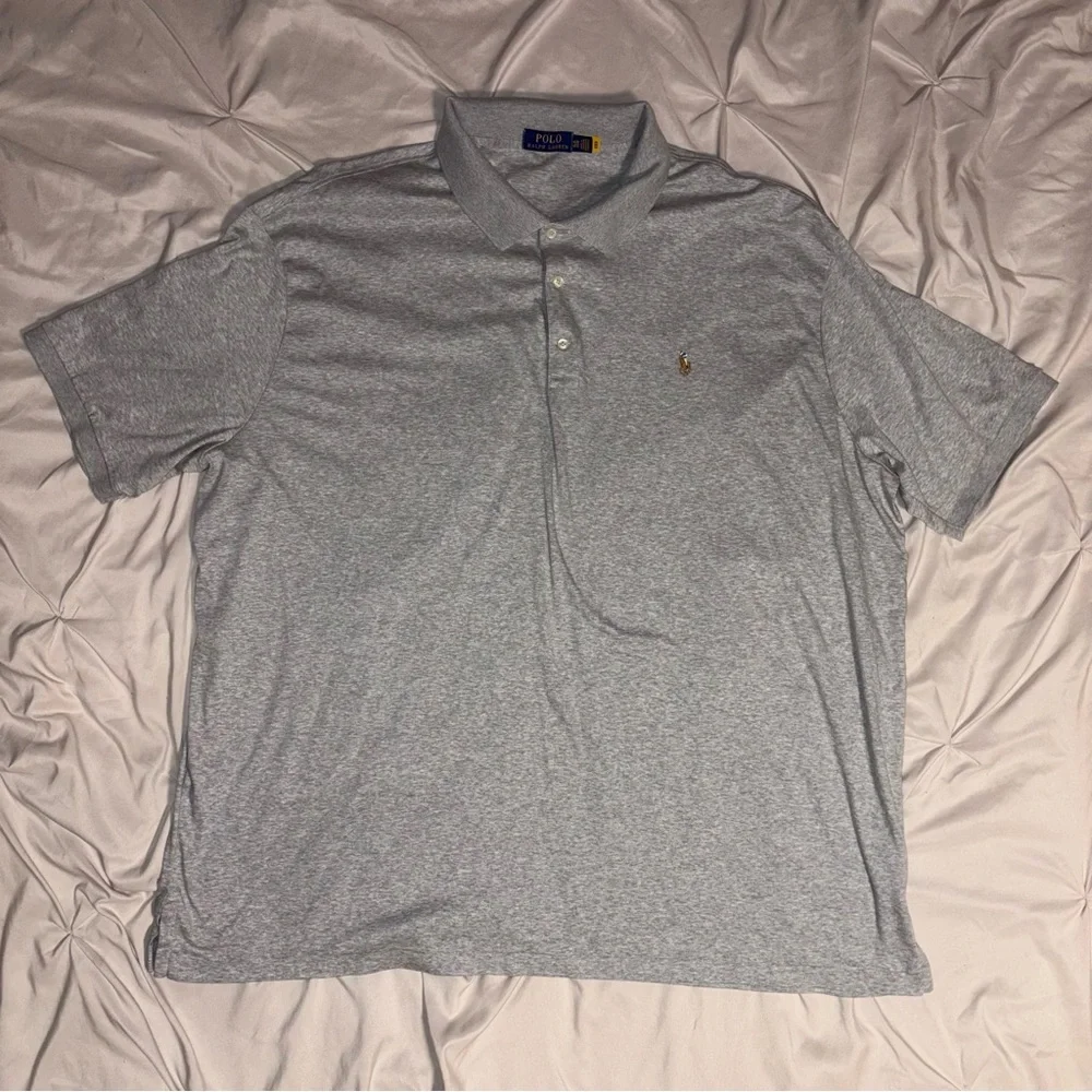 POLO RALPH LAUREN Lot Of 2 Mens 4XB Classic Fit Polo Gray Flesh Pony Soft Cotton